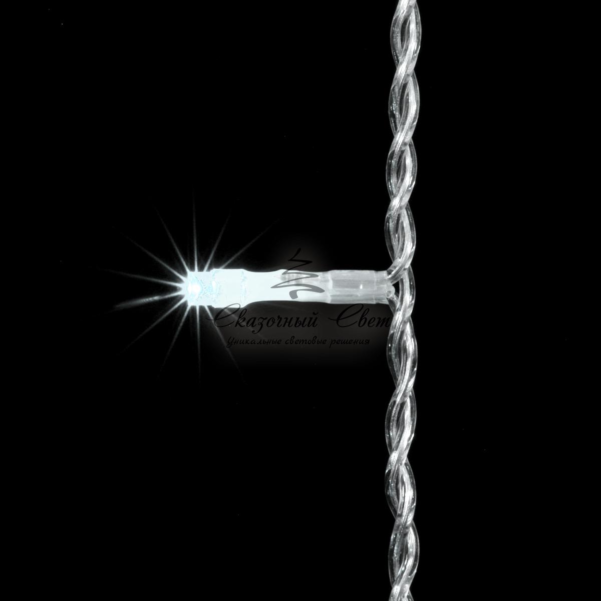 Гирлянда Занавес 1 x 6 м Белый, 600 LED, Провод Прозрачный ПВХ, IP54 - Image 2