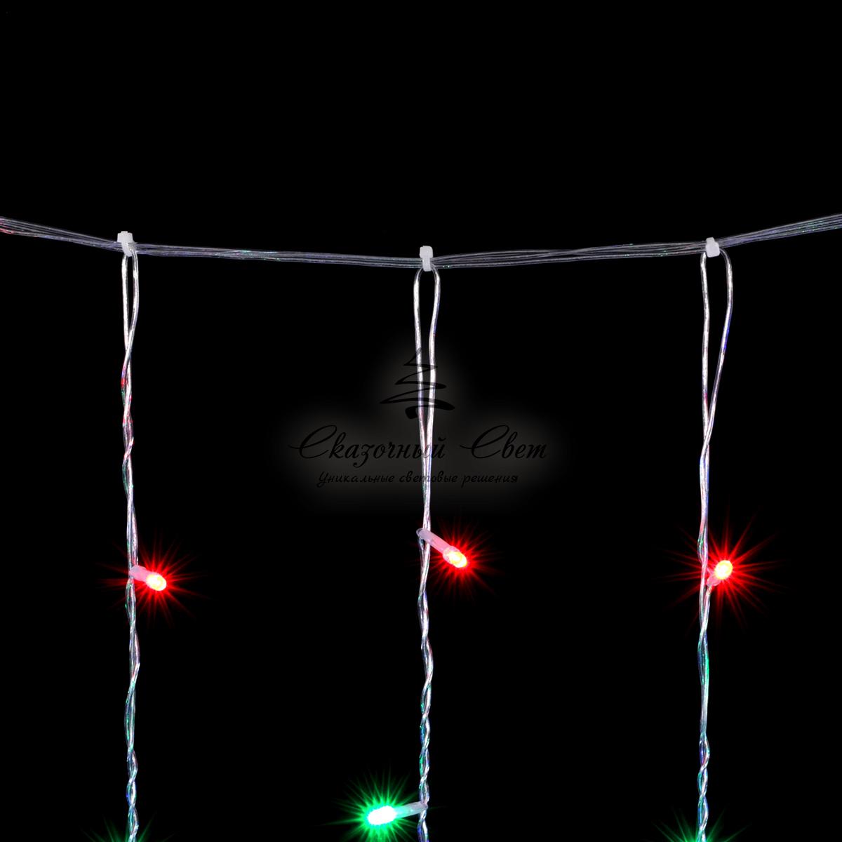 Гирлянда Занавес 3 x 2 м Разноцветный, 600 LED, Провод Прозрачный ПВХ, IP20 - Image 4