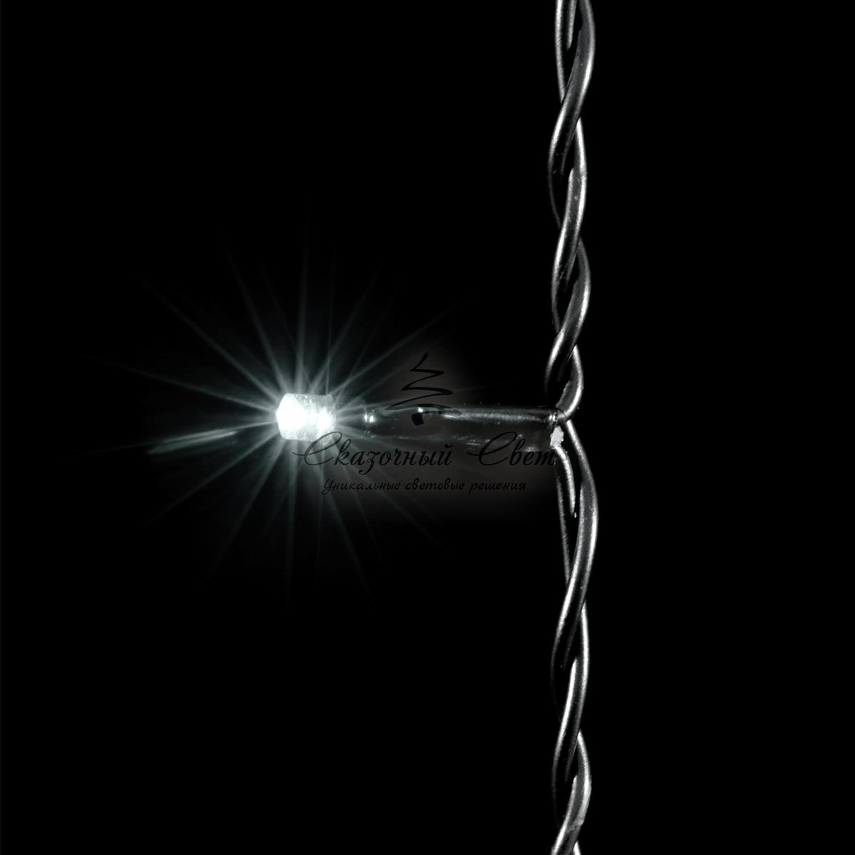 Гирлянда Занавес 2 x 3 м Белый, 600 LED, Провод Черный ПВХ, IP54 - Image 2
