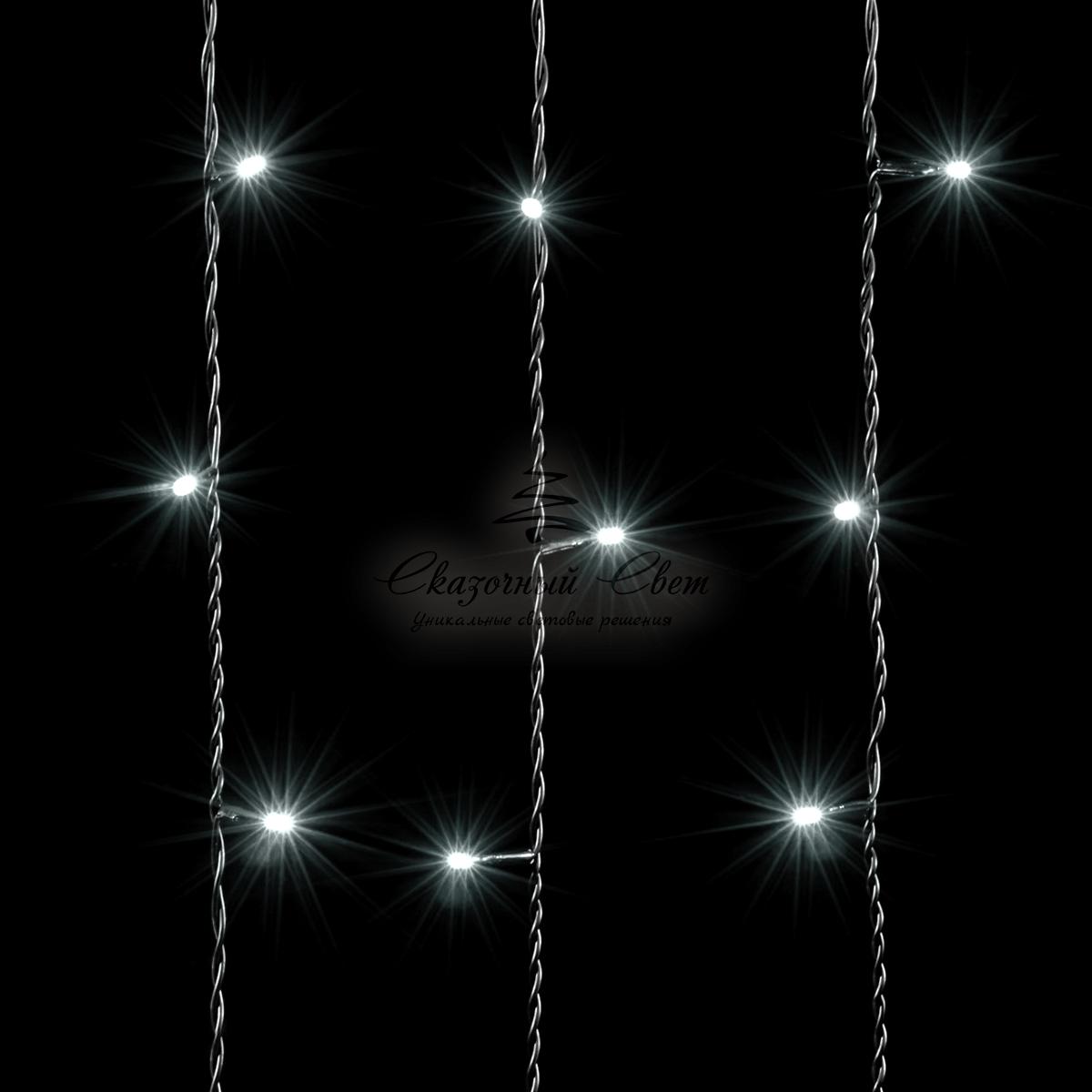 Гирлянда Занавес 2 x 3 м Белый, 600 LED, Провод Черный ПВХ, IP54 - Image 3