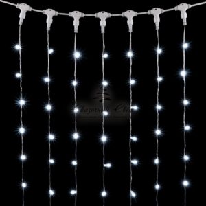 Гирлянда Занавес с Колпачком 2 x 3 м Белый, 600 LED, Провод Прозрачный ПВХ, IP65