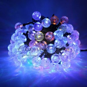 Гирлянда «Шарики» 10м Разноцветная 9В, Диаметр Шарика 23мм, 100 LED, Провод Черный ПВХ, IP54