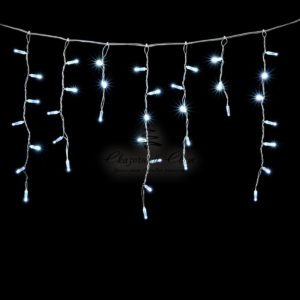 Гирлянда Бахрома с Колпачком 3,1 x 0,5 м Белая с Мерцанием Белого Диода, 120 LED, Провод Прозрачный ПВХ, IP65