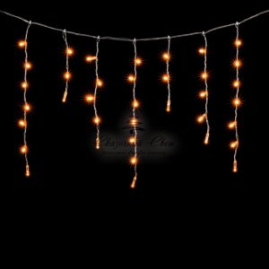 Гирлянда Бахрома с Колпачком 3,1 x 0,5 м Желтая, 120 LED, Провод Прозрачный ПВХ, IP65