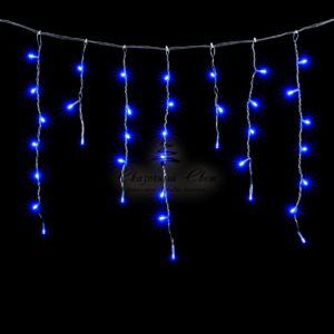 Гирлянда Бахрома 3,1 x 0,5 м Синяя, 150 LED, Провод Прозрачный ПВХ, IP54
