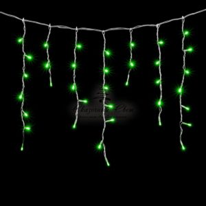 Гирлянда Бахрома 3,1 x 0,5 м Зеленая, 150 LED, Провод Прозрачный ПВХ, IP54