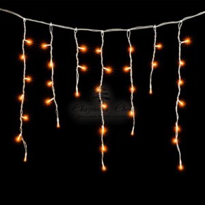 Гирлянда Бахрома 3,1 x 0,5 м Желтая, 150 LED, Провод Прозрачный ПВХ, IP54