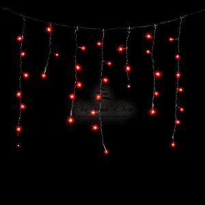 Гирлянда Бахрома 3,1 x 0,5 м Красная, 150 LED, Провод Черный ПВХ, IP54