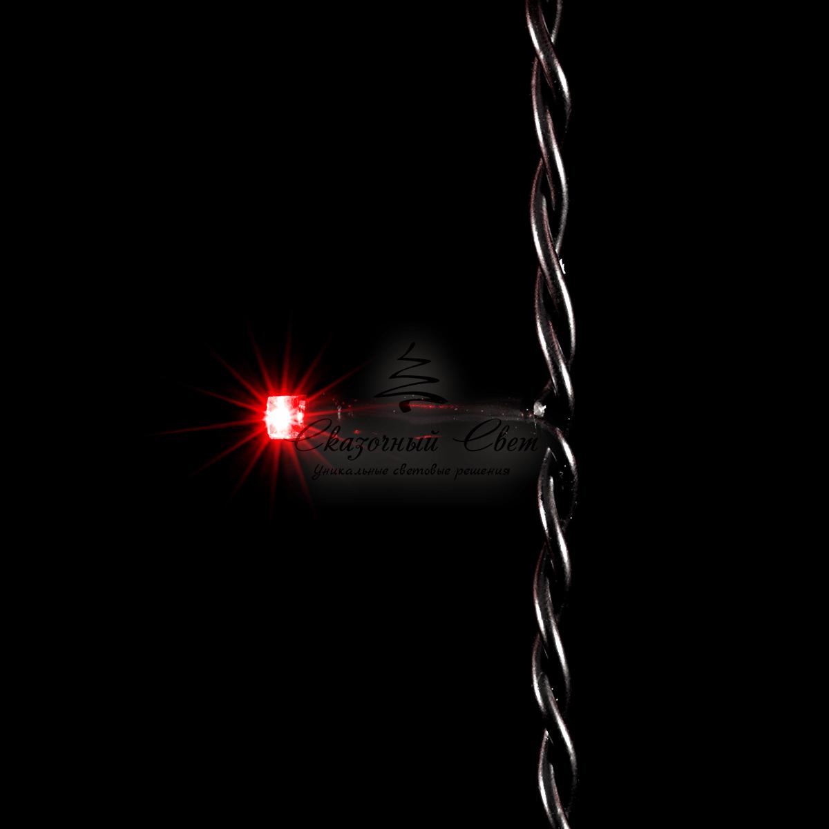 Гирлянда Бахрома 3,1 x 0,5 м Красная, 150 LED, Провод Черный ПВХ, IP54 - Image 2