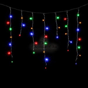 Гирлянда Бахрома 4,9 x 0,5 м Разноцветная, 240 LED, Провод Черный ПВХ, IP54