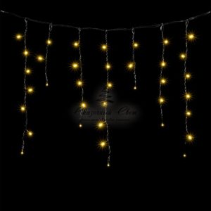 Гирлянда Бахрома 4,9 x 0,5 м Тепло-Белая, 240 LED, Провод Черный ПВХ, IP54