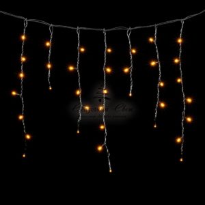 Гирлянда Бахрома 4,9 x 0,5 м Желтая, 240 LED, Провод Черный ПВХ, IP54