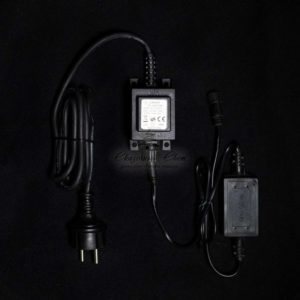 Трансформатор 20W с Выпрямителем для Нитей 24В, до 60м, Провод Черный Каучук, IP65