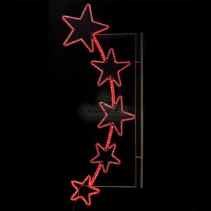 Светодиодная Консоль «Пять Звезд» 90 x 200 см, Красная, 220В