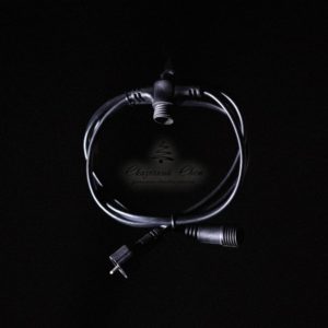Комплект подключения с 1 коннектором 24V, Длина 1м, Провод Черный ПВХ