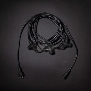 Комплект подключения с 3 коннекторами 24V, Длина 3м, Провод Черный ПВХ