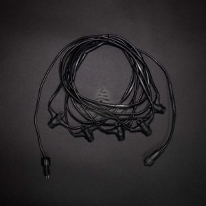 Комплект подключения с 5 коннекторами 24V, Длина 5м, Провод Черный ПВХ