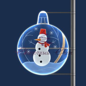 Консоль Снеговик на снегу