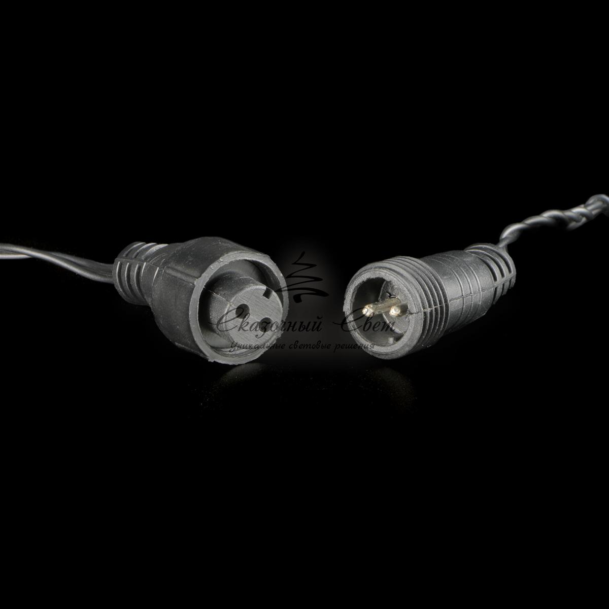 Гирлянда Кластерная с Мини Диодами 2,4м Разноцветная, 192 LED, Провод Черный ПВХ, IP54 - Image 3