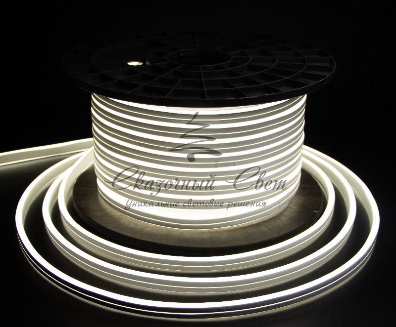 Светодиодный гибкий Неон, двусторонний, белый
