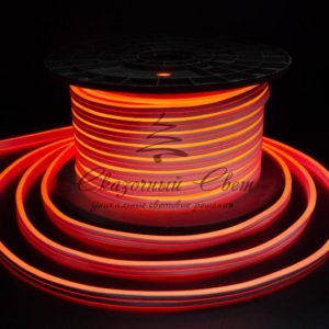 Светодиодный гибкий Неон, двусторонний, красный