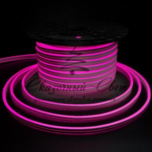 Светодиодный гибкий Неон, двусторонний, розовый