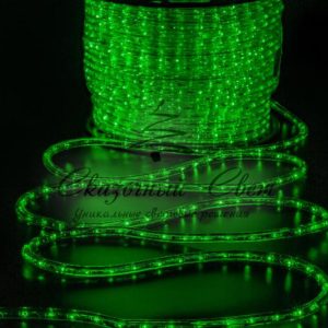 Дюралайт 2-х провод, 10 мм, 220В, статика, зеленый