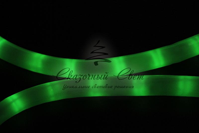 Светодиодный дюралайт, 2-х проводной, круглый, матовый, 13 мм, 2Вт, 220В, статика, зеленый - Image 2