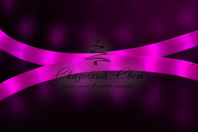 Светодиодный дюралайт, 2-х проводной, круглый, матовый, 13 мм, 2Вт, 220В, статика, розовый - Image 2