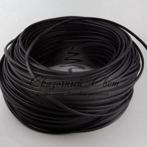 Шнур медный ШВВП 2*0.75мм; Черный; бухта (100 метров)