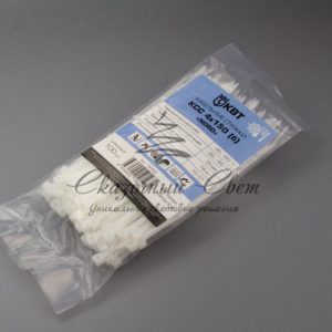 Кабельные стяжки 2.5*100 мм белые (100 шт, морозостойкие)