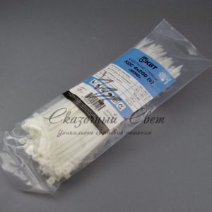 Кабельные стяжки 3.6*150 мм белые (100 шт, морозостойкие)