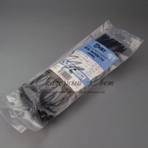 Кабельные стяжки 2.5*150 мм чёрные (100 шт, морозостойкие, УФ-стойкие)