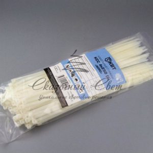 Кабельные стяжки 3.6*200 мм белые (100 шт, морозостойкие)