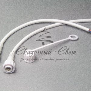 Коннектор папа-мама, 2 pin, белый