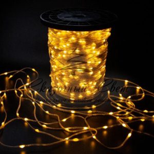 Светодиодная гирлянда «Краса» 200м, 2000 LED, прозрачный провод, теплая белая