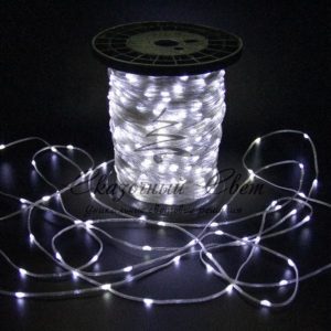 Светодиодная гирлянда «Краса» 200м, 2000 LED, прозрачный провод, белая