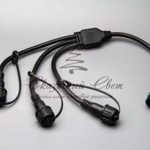 Разветвитель 1-3, 2Pin, черный