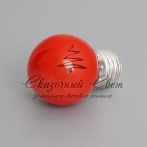 Светодиодная лампа для белт-лайт, 2 Вт, d=45 мм, красная
