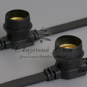 Светодиодный белт-лайт, 2-х проводной, шаг 20 см, черный