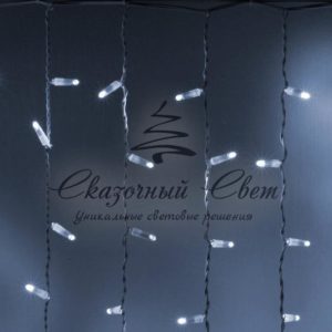 Светодиодный занавес 2х1.5м, статика, белый провод, белый