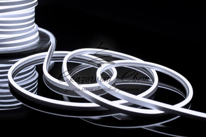 Светодиодный гибкий неон, односторонний, 8х16 мм, белый