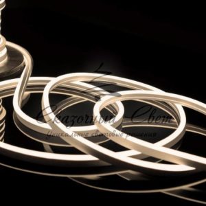 Светодиодный гибкий неон, односторонний, 8х16 мм, теплый белый