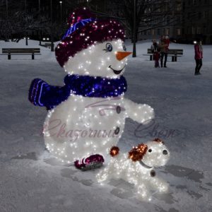 Снеговик «На прогулке с Шариком»