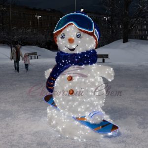 Снеговик «Сноубордист»