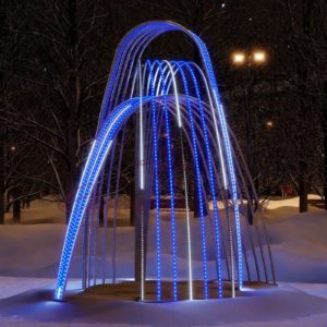 Фонтан Струи с эффектом бегущей капли