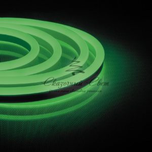 Гибкий неон 8*16мм, кратность резки 1м, зеленый