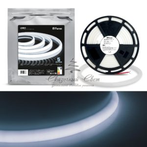 Гибкий неон 12 вольт 13*13мм, кратность резки 16мм, холодный белый