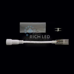 Переходник двухсторонний неон 8*16мм — нить, белый