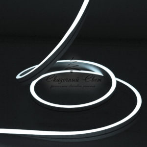 Светодиодный Гибкий Неон односторонний, белый, кратность резки 1 метр, размер 8*16 мм, 24 В